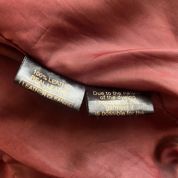 Vintage LULU BRAVO Leather Motorcycle Jacket Brown Vtg - Picture 10 of 11